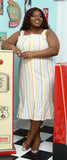 BRUNCH DATE DRESS - STRIPE