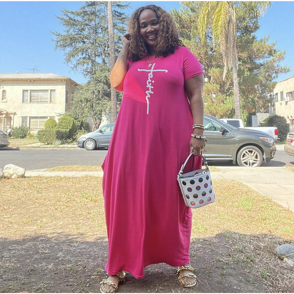 chinese dress ladies Faith Maxi Dress (Pink) – Queen Things Boutique